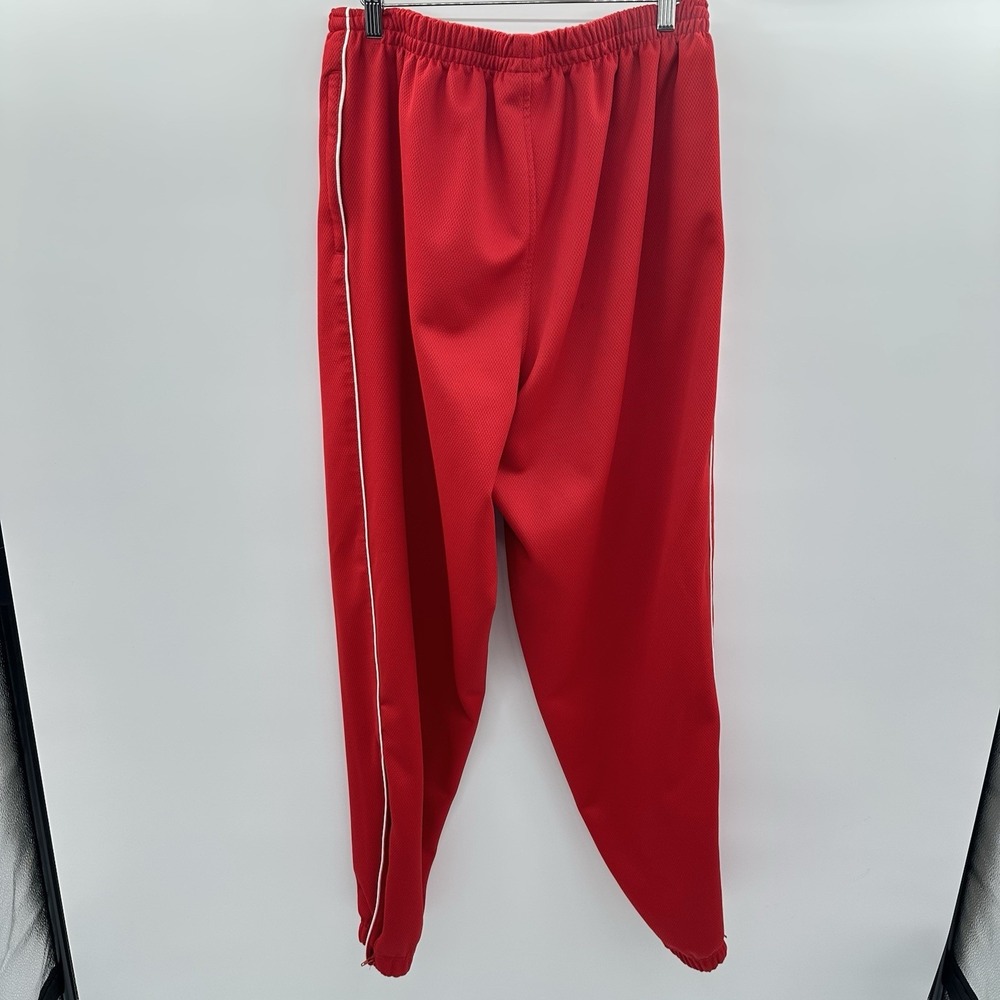 Vintage Nike Joggers Red Pants Men XXL Zip Ankle Sportswear Athletic Y2K Read - Picture 13 of 14